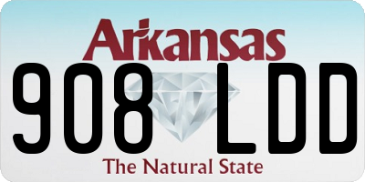 AR license plate 908LDD