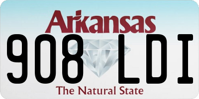 AR license plate 908LDI