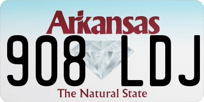 AR license plate 908LDJ