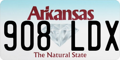 AR license plate 908LDX