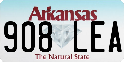 AR license plate 908LEA