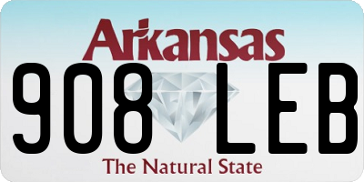 AR license plate 908LEB