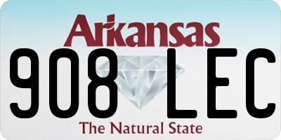 AR license plate 908LEC