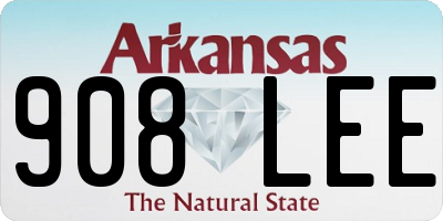 AR license plate 908LEE