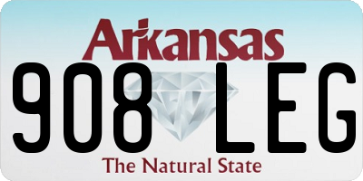 AR license plate 908LEG