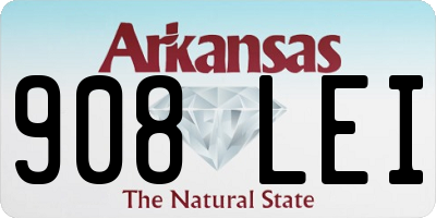 AR license plate 908LEI