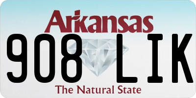 AR license plate 908LIK
