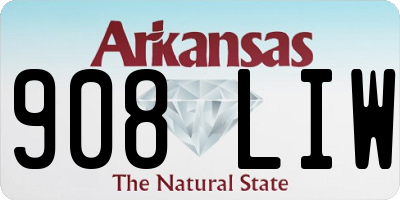 AR license plate 908LIW