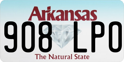 AR license plate 908LPO