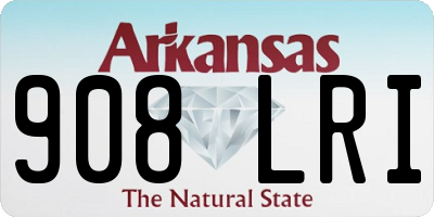 AR license plate 908LRI