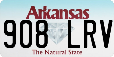 AR license plate 908LRV