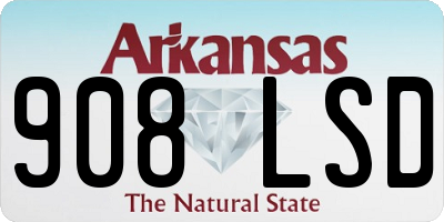AR license plate 908LSD