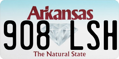 AR license plate 908LSH