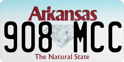 AR license plate 908MCC