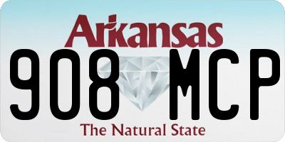 AR license plate 908MCP