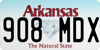 AR license plate 908MDX