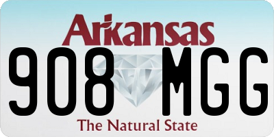 AR license plate 908MGG