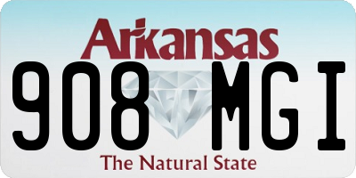 AR license plate 908MGI