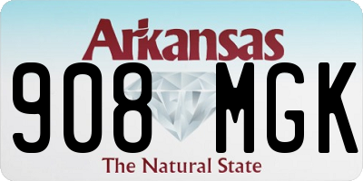 AR license plate 908MGK