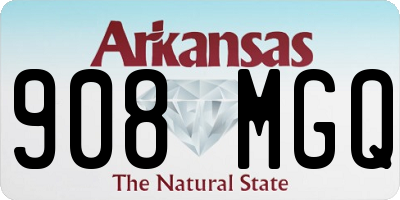 AR license plate 908MGQ