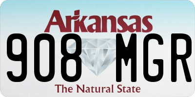 AR license plate 908MGR
