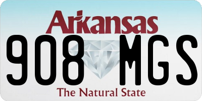 AR license plate 908MGS