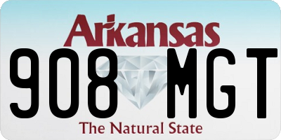 AR license plate 908MGT