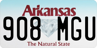 AR license plate 908MGU