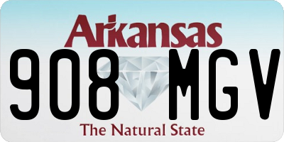 AR license plate 908MGV