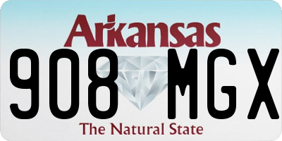 AR license plate 908MGX