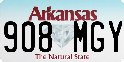 AR license plate 908MGY