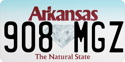 AR license plate 908MGZ