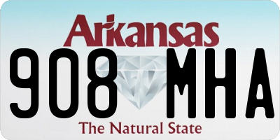 AR license plate 908MHA