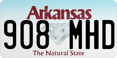 AR license plate 908MHD