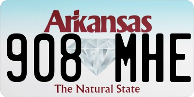 AR license plate 908MHE