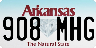 AR license plate 908MHG
