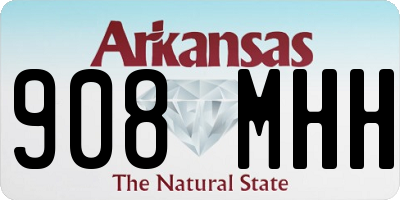 AR license plate 908MHH