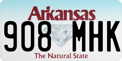 AR license plate 908MHK
