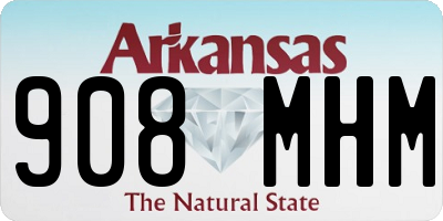 AR license plate 908MHM