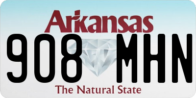 AR license plate 908MHN