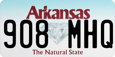AR license plate 908MHQ