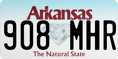 AR license plate 908MHR