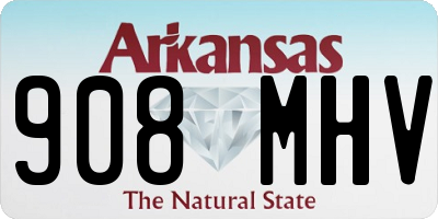 AR license plate 908MHV