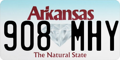 AR license plate 908MHY