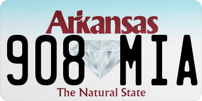 AR license plate 908MIA