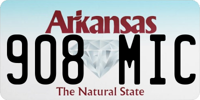 AR license plate 908MIC