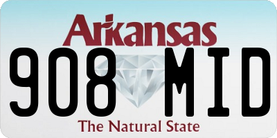 AR license plate 908MID