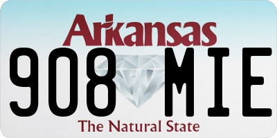 AR license plate 908MIE
