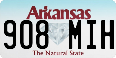 AR license plate 908MIH