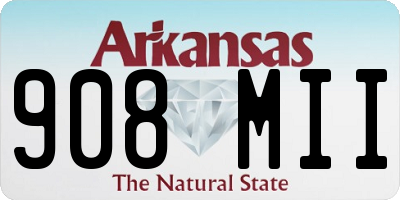 AR license plate 908MII